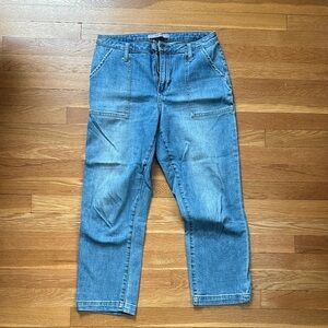 Joe's Jeans Blue Relaxed Fit Cropped Denim